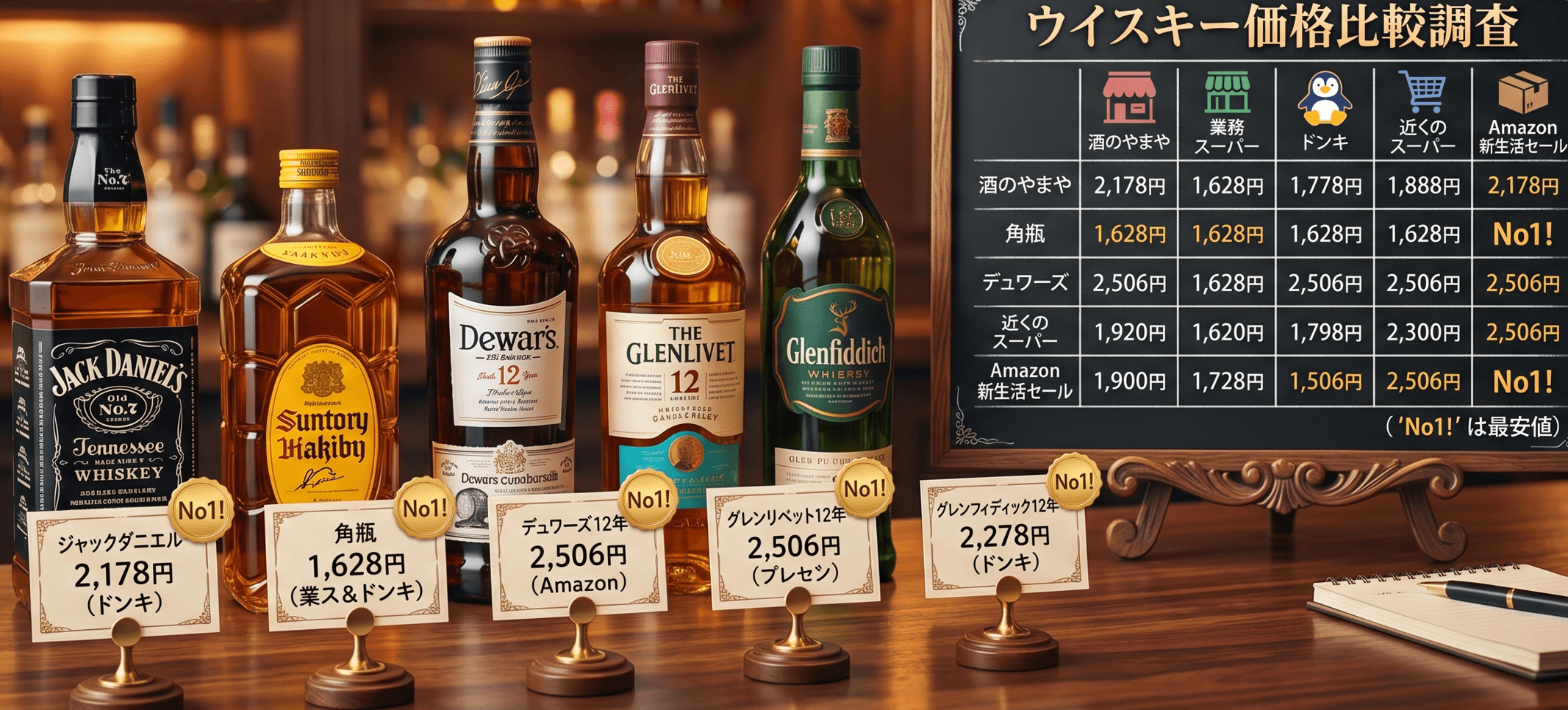 どこでウイスキーを買うのが一番安いの？！やまや・業務スーパー 